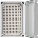 AWB382813 Obudowa ABS 380x280x130, wodoszczelna z plastikowymi śrubami i płytą montażową