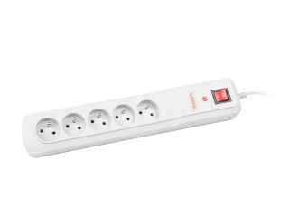 C5/50/SZ Listwa zasilająca, szary, kabel 5m, 5 gniazd