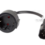 CA-C14E-10CC-0018-BK ADAPTER IEC 320 C14(M)->SCHUKO(F)