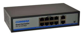 CIOT-H8L2 Switch 8 portów PoE (transfer danych i zasilanie), 10 portów 10/100 Mb/s, Commax