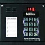 CP-2502NR-BLACK Panel audio z mini listą lokatorów i z czytnikiem kluczy RFID, kolor czarny, Laskom