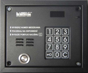 CP-2503TP-BLACK Panel audio,podświetlana klawiatura, możliwość montażu modułu kamery, kolor czarny, Laskomex