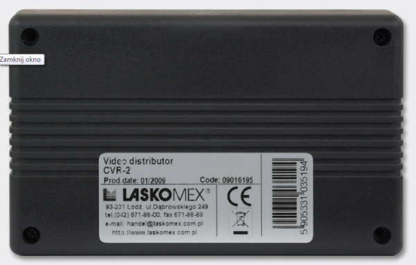 CVR-2 Rozdzielacz sygnału wideo do 4 monitorów, LASKOMEX