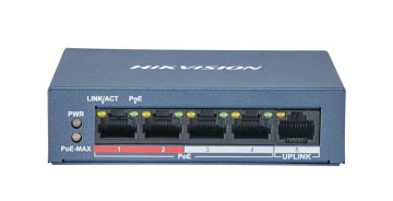 DS-3E0105P-E/M Switch 4xPoE, 1xUpLink, 100Mbps