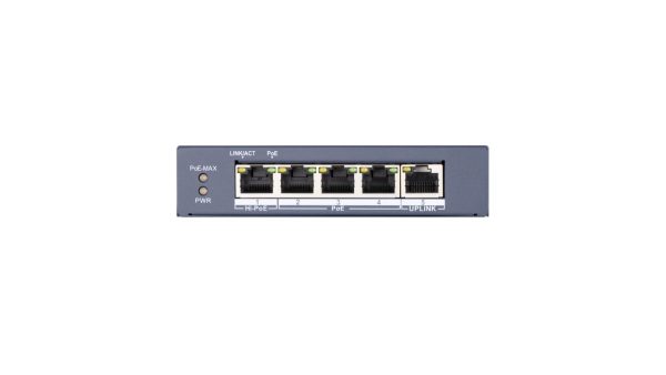 DS-3E0505HP-E Switch Hikvision 4 x PoE (1x HiPoE 60W), 1x Uplink