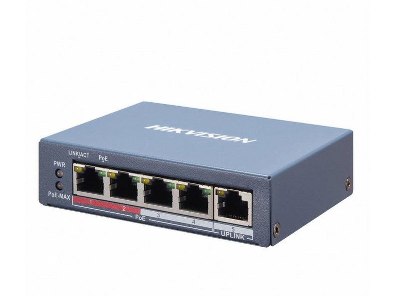 DS-3E1105P-EI Switch PoE Hikvision, 4-porty,smart