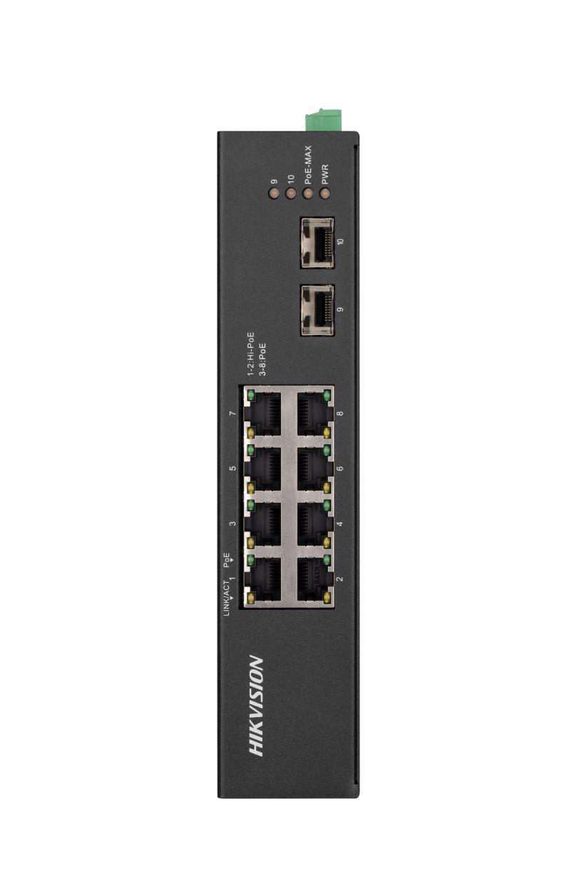 DS-3T0510HP-E/HS Przemysłowy switch PoE 8xPoE, 2x SFP