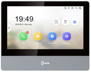DS-KH8350-WTE1/EU Stacja wewnętrzna, wielkość ekranu 7 ", dotykowy, metalowy  korpus, HIKVISION