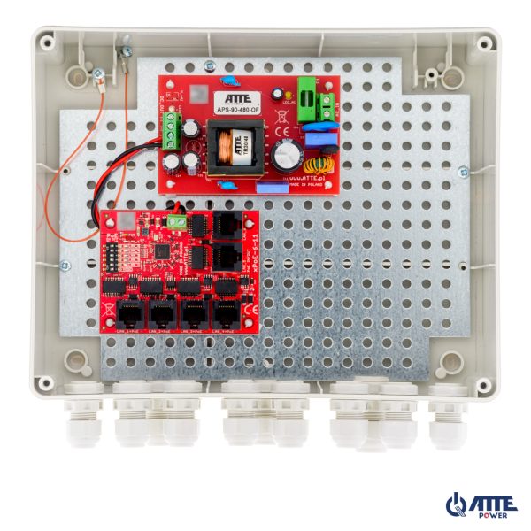 IP-5-11-L2 Switch PoE do 5 kamer IP, w obudowie zewnętrznej, 5xPoE + 1xUplink, bezpieczniki elektroniczne, tryb