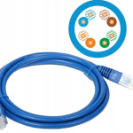 KKU5NIE1 PATCH CORD KAT.5E 1M, NIEBIESKI