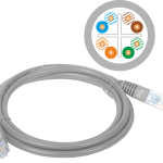 KKU6SZA5 Patch-cord U/UTP kat.6 PVC 5.0m szary