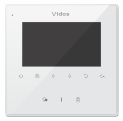 M1022W Monitor wideodomofonowy, bezsłuchawkowy, 4'', obsługa 2 wejść, interkom, VIDOS