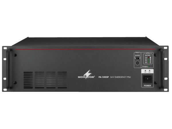 PA-24ESP Zasilacz awaryjny 24V, przeznaczony do zasilania urządzeń PA, wyposażonych w złącze zasilania 24V.