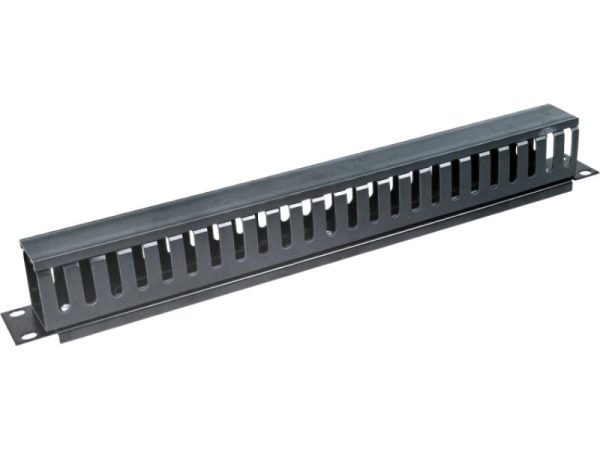 PK008 Organizator kabli 1U 19" z pokrywą maskującą
