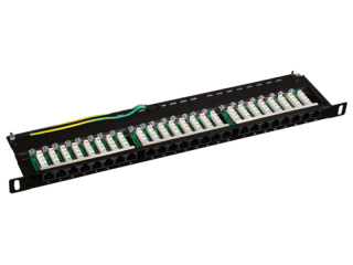 PK032 Patch panel OPTIMUM UTP kat.5e 24 porty LSA 0.5U