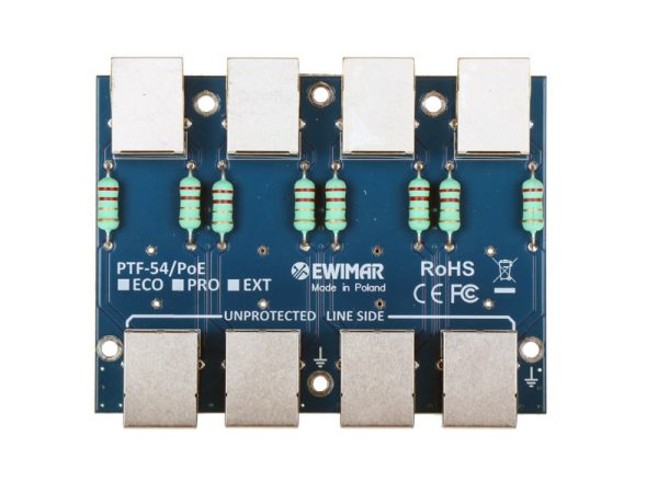 PTF-54-EXT/POE Ochronnik przepięciowy 4xIP wewnętrzny