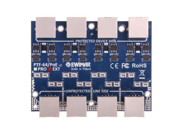 PTF-64-ECO/PoE Moduł 4-kanałowego zabezpieczenia PoE