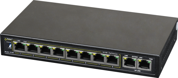 S108WP Switch PoE 10-portowy bez zasilacza do 8 kamer IP