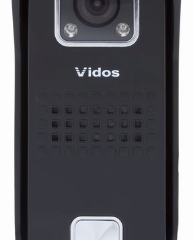 S6B Bramofon 1-przyciskowy, natynkowy, wandaloodporny, 4 diody LED IR, Czarny, VIDOS
