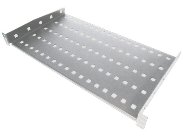 SA-P-19-1U-250-2-S Półka stała 19" 1U głęb. 250mm, kolor szara