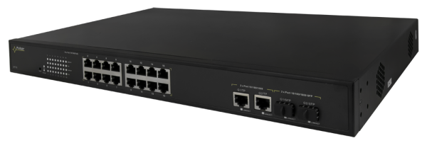 SF116 Switch PoE 16-portowy, SFP, Rack 19” 1U