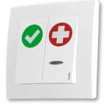 SPR-PK2/AK/ZAS Przycisk alarmowo-kasujący 2-klawiszowy, 12 VDC, podtynkowy