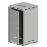 SW-18U-600-600-N-DSJ-OP-RP-B-S Szafa wisząca 19" 18U 600x600, niedzielona