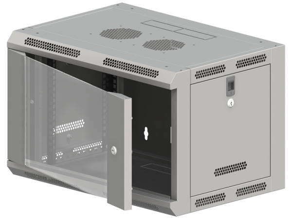 SW-9U-600-600-N-DSJ-OP-RP-B-S Szafa wisząca 19" 9U 600x600