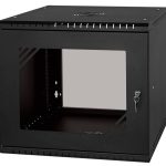 VOR-SW19-9U-450-GB Szafa Rack 19" 9U, 450MM, drzwi szklane, czarna, seria ECO