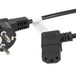 Kabel zasilający kątowy CEE 7/7 - IEC 320 C13 1.8m VDE czarny CA-C13C-12CC-0018-BK