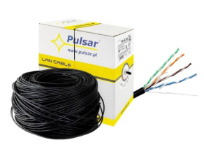 PU-NC302 Skrętka komputerowa, U/UTP, PE, żelowana, cat 5e, 24AWG, Cu, Fca, 305m, (zewnętrzna) PULSAR