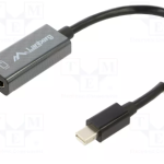 Adapter Lanberg AD-0005-BK (Mini DisplayPort M - HDMI F; 0,20m; kolor czarny)