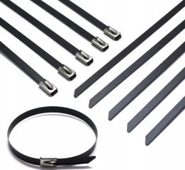 Opaska stalowa AISI 316 powlekana 360x7,9mm