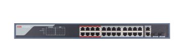 DS-3E1326P-EI(B) Switch PoE Hikvision, 24-porty