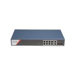 DS-3E1512HP-SI-8P2T2F Switch PoE, 8x PoE, 2x Gb uplink, 2xSFP, PoE 130W