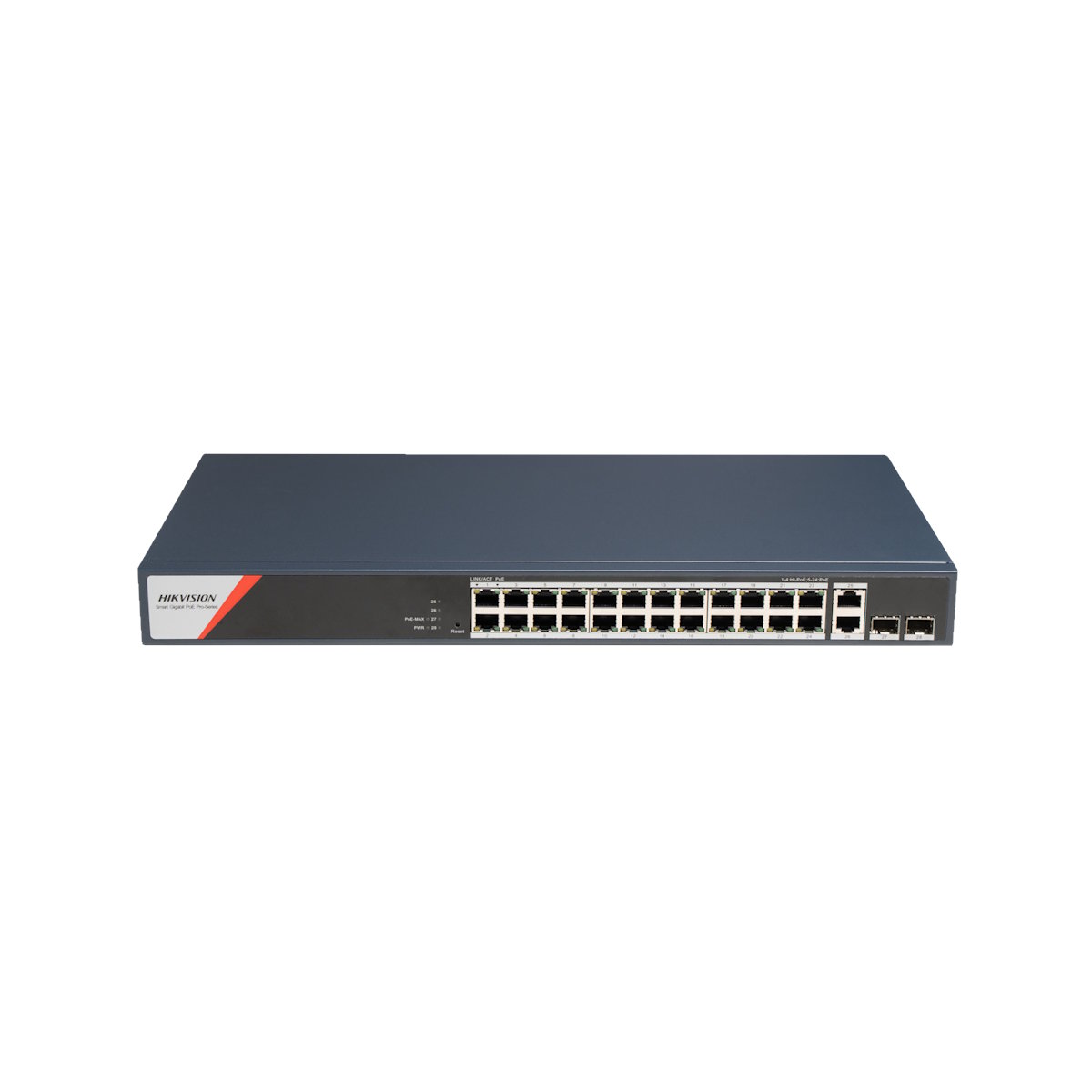 DS-3E1528HP-SI-24P2T2F Switch PoE, 24x Gb PoE, 2xUplink, 2x SFP, PoE 370W
