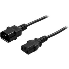 91010013 Kabel IEC 10A C13/C14 (180cm) 0,75mmÂČ
