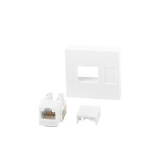 WS-4545-RJ45K-W Gniazdo komputerowe RJ45 + Keystone kat.6 UTP