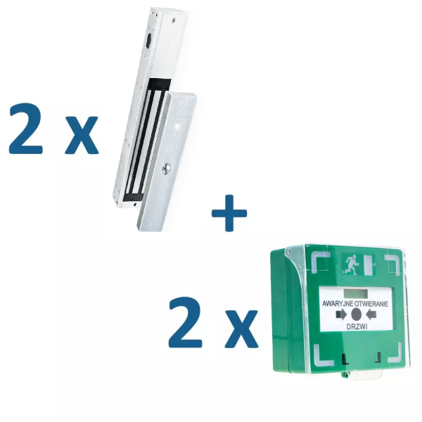 ZZ-2xZW800RV3-2xAPWK-LED Zestaw 2 x zwora + 2 x przycisk