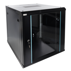 Szafa RACK 12U / 19” wisząca do złożenia 600x600 czarna RWA1266-B