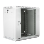 Szafa rack Lanberg WF01-6412-10S (12U; 635mm / 600mm / 450 mm; wisząca; Szklane; 19''; kolor szary)