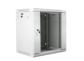 Szafa rack Lanberg WF01-6412-10S (12U; 635mm / 600mm / 450 mm; wisząca; Szklane; 19''; kolor szary)