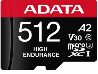 Adata Karta microSD High Endurance 512GB UHS1 U3 V30 A2 100/85MB/s + Adapter