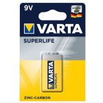 Bateria cynkowo-węglowe VARTA Superlife 9V 6F22 (Zn-C; x 1)