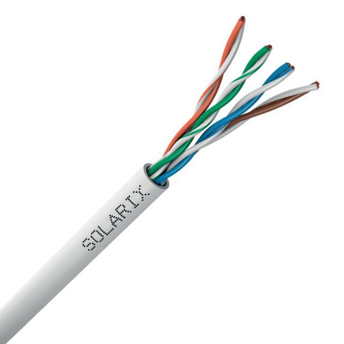 Kabel skrętka Solarix UTP kat.5e PVC wewnętrzny drut 305m miedź CCU CAT5E
