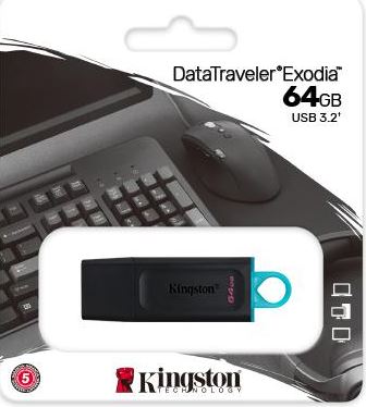 DTX/64GB Kingston Pendrive Data Traveler Exodia 64GB USB3.1 Gen1