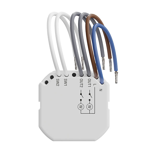 ASW-220 (Smart 2-CH Relay PM) Bezprzewodowy dwukanałowy sterownik 230 V AC