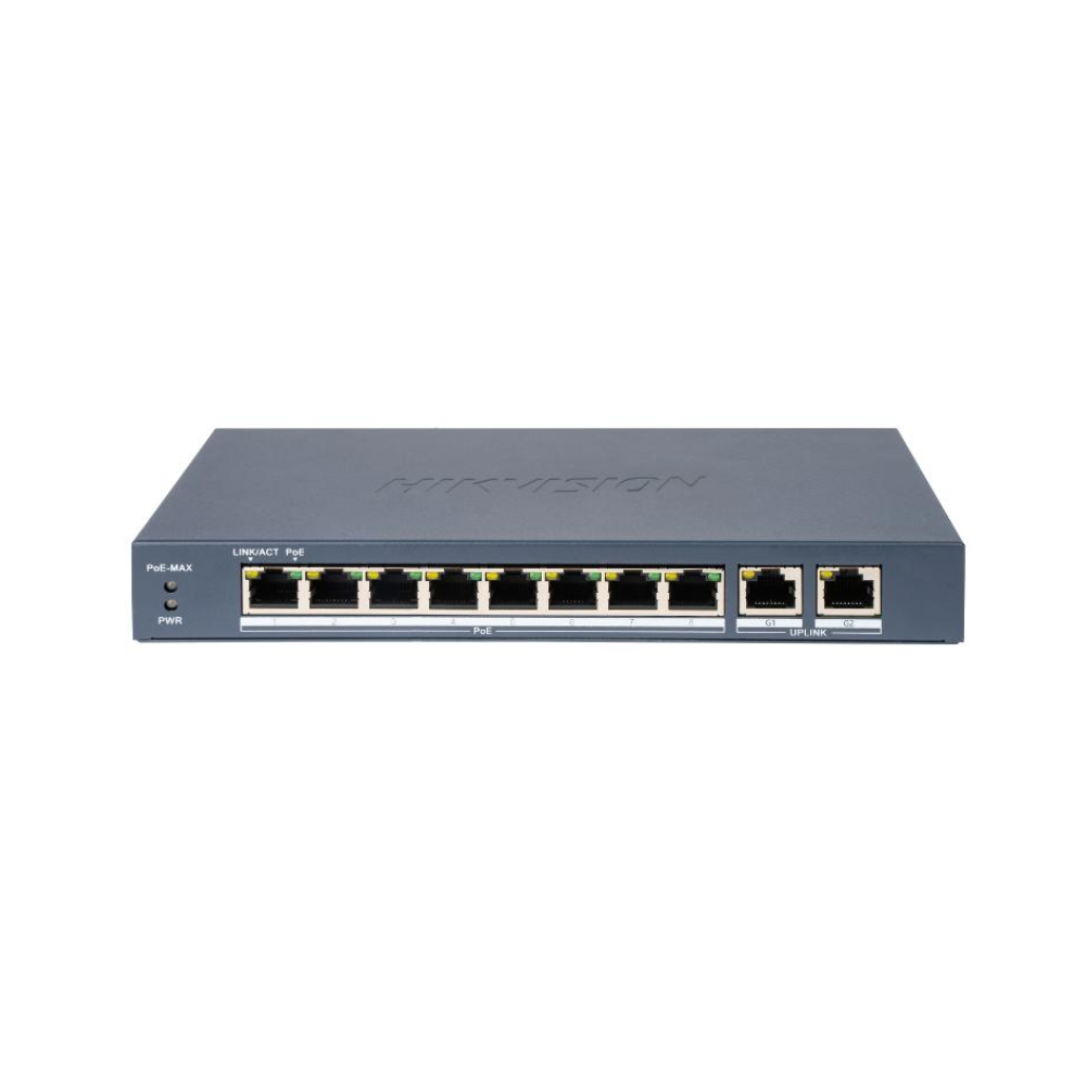 DS-3E0310P-E/M(B) Switch PoE 8xPoE + 2xUplink