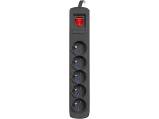 R5/30/CZ/WP LISTWA ZASILAJĄCA ARMAC R5 3M 5X 230V PL CZARNA WTYK PROSTY