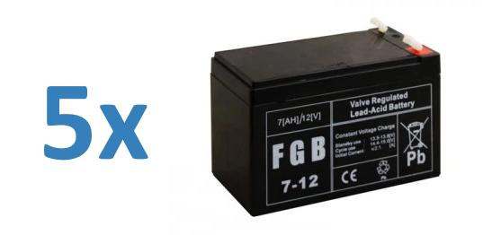 ZZ-5x-FGB 7-12 Zestaw 5 x akumulator FGB 7-12, 7Ah